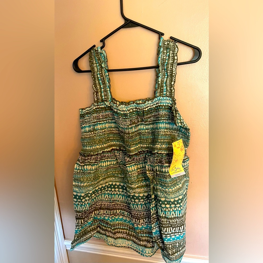 Motherhood Oh Baby sleeveless blouse size L NWT